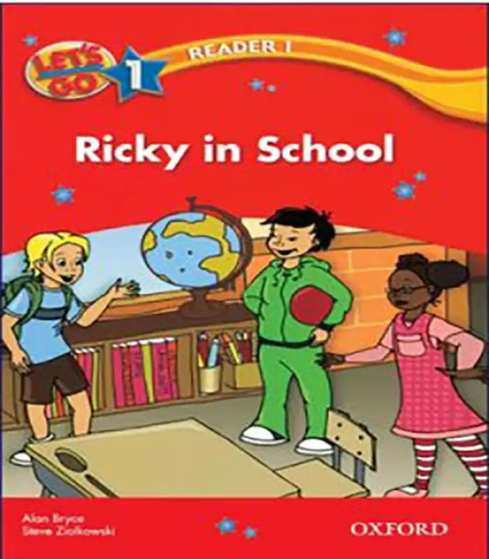 کتاب لتس گو1 ریدرز ریکی این اسکولLet’s Go 1 Readers Ricky In School