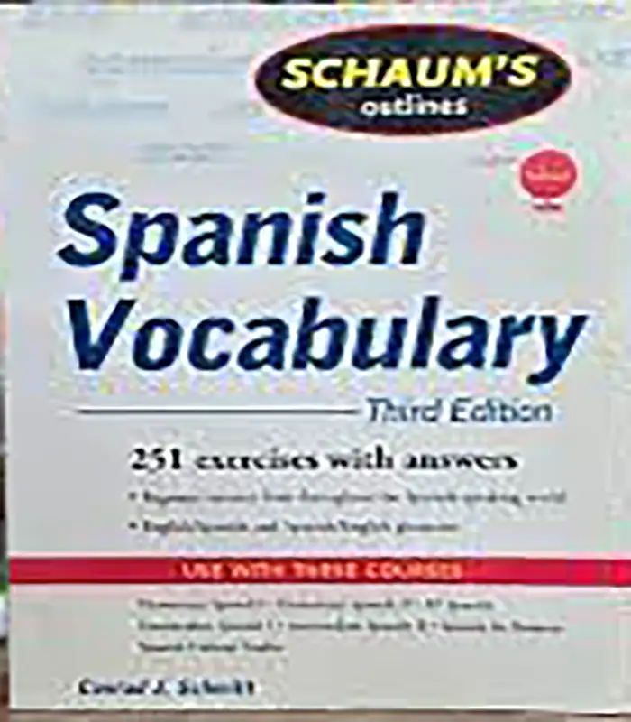 Schaums Outline of Spanish Vocabulary 4th Edition کتاب